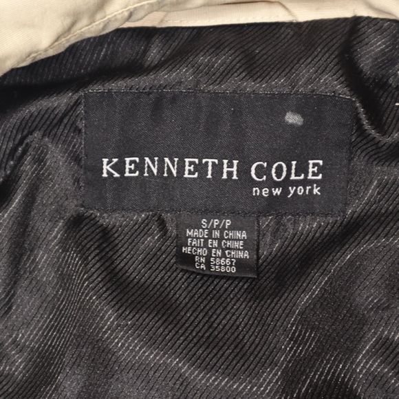 Kenneth Cole Jacket Utility Windbreaker Nylon Men Size S/P/P Beige - Picture 10 of 13